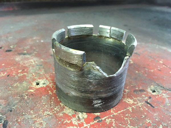 Неисправности и дефекты алмазных коронок Неисправности и дефекты алмазных коронок