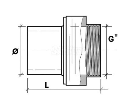Переход ПЭ/ЛАТУНЬ PN16 SDR11 PE100 D63X2